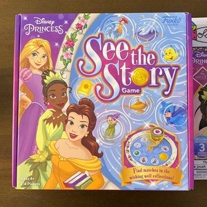 Disney Princess Funko Games See the Story & Colorforms Sticker Story Adventure